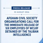 Afghan Civil Society Organisations Call for the Immediate Release of Six Employees of WCLRF Detained by the Taliban Intelligence